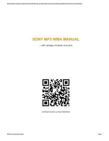 sony mp3 wma aac pdf manual